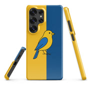 Foto di - Cover Resistente e Sottile Samsung - Compatibile con Ricarica Wireless - Giallo Blu-Smartphone-Biiply