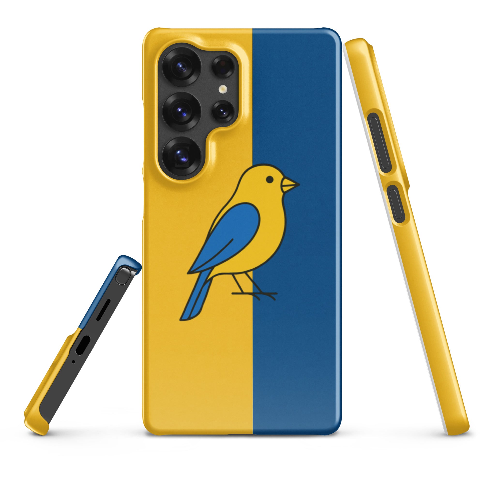 Foto di - Cover Resistente e Sottile Samsung - Compatibile con Ricarica Wireless - Giallo Blu-Smartphone-Biiply