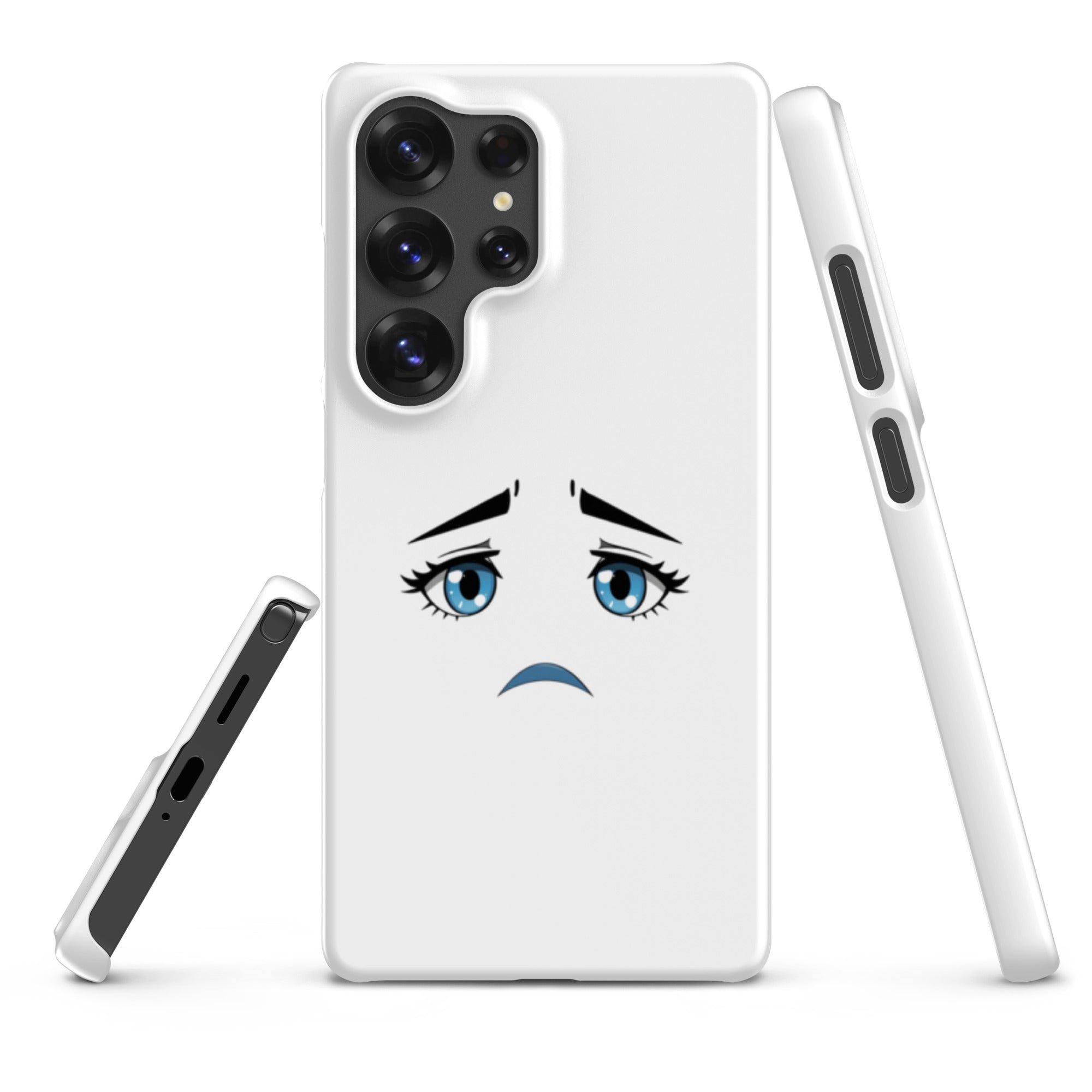 Foto di - Cover Resistente e Sottile Samsung - Compatibile con Ricarica Wireless - Occhi Tristi-Smartphone-Biiply