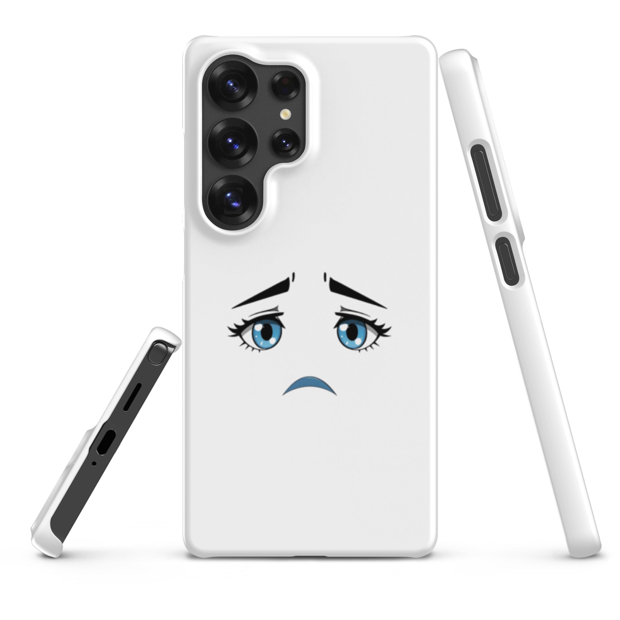 Foto di - Cover Resistente e Sottile Samsung - Compatibile con Ricarica Wireless - Occhi Tristi-Smartphone-Biiply