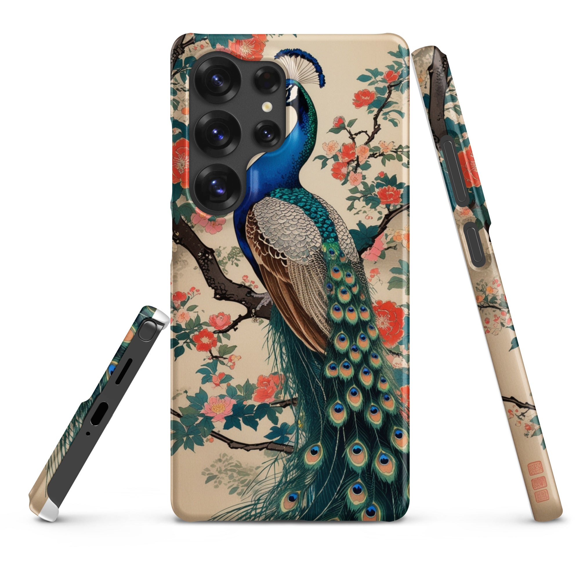 Foto di - Cover Resistente e Sottile Samsung - Compatibile con Ricarica Wireless - Pavone Giapponese-Smartphone-Biiply