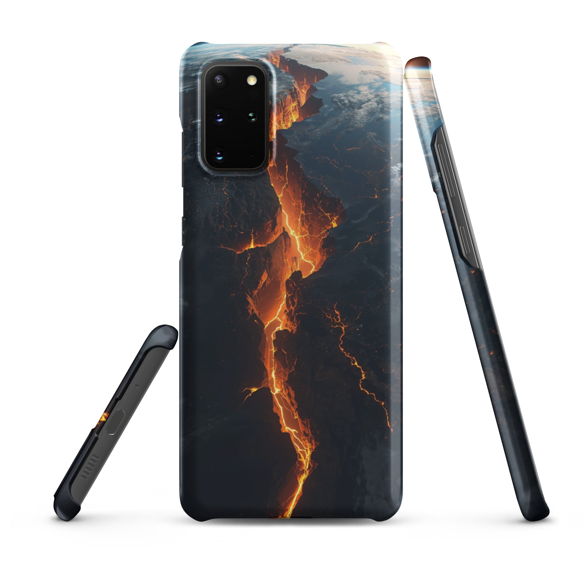 Foto di - Cover Resistente e Sottile Samsung - Compatibile con Ricarica Wireless - Spaccatura Pianeta Terra-Smartphone-Biiply