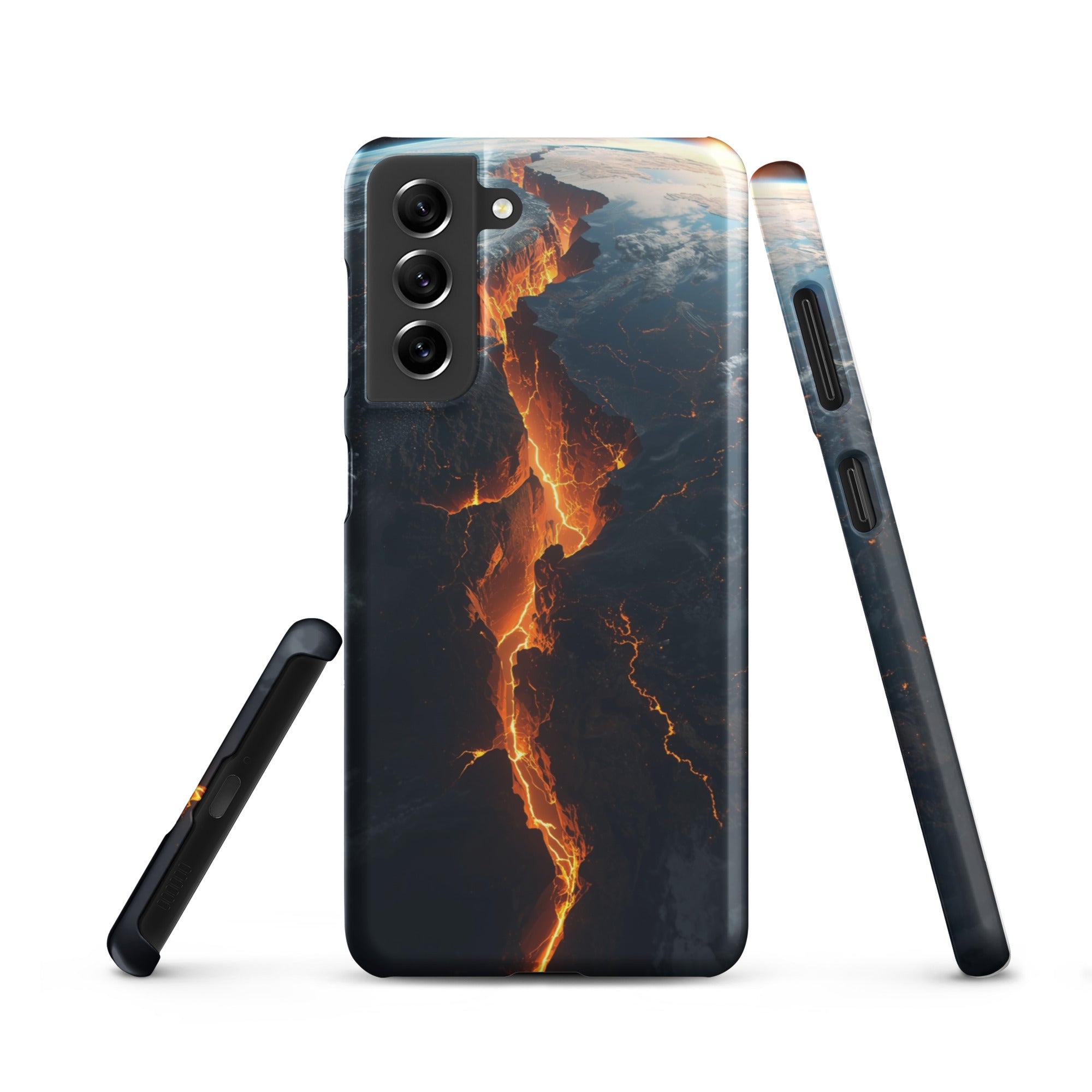 Foto di - Cover Resistente e Sottile Samsung - Compatibile con Ricarica Wireless - Spaccatura Pianeta Terra-Smartphone-Biiply