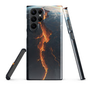 Foto di - Cover Resistente e Sottile Samsung - Compatibile con Ricarica Wireless - Spaccatura Pianeta Terra-Smartphone-Biiply