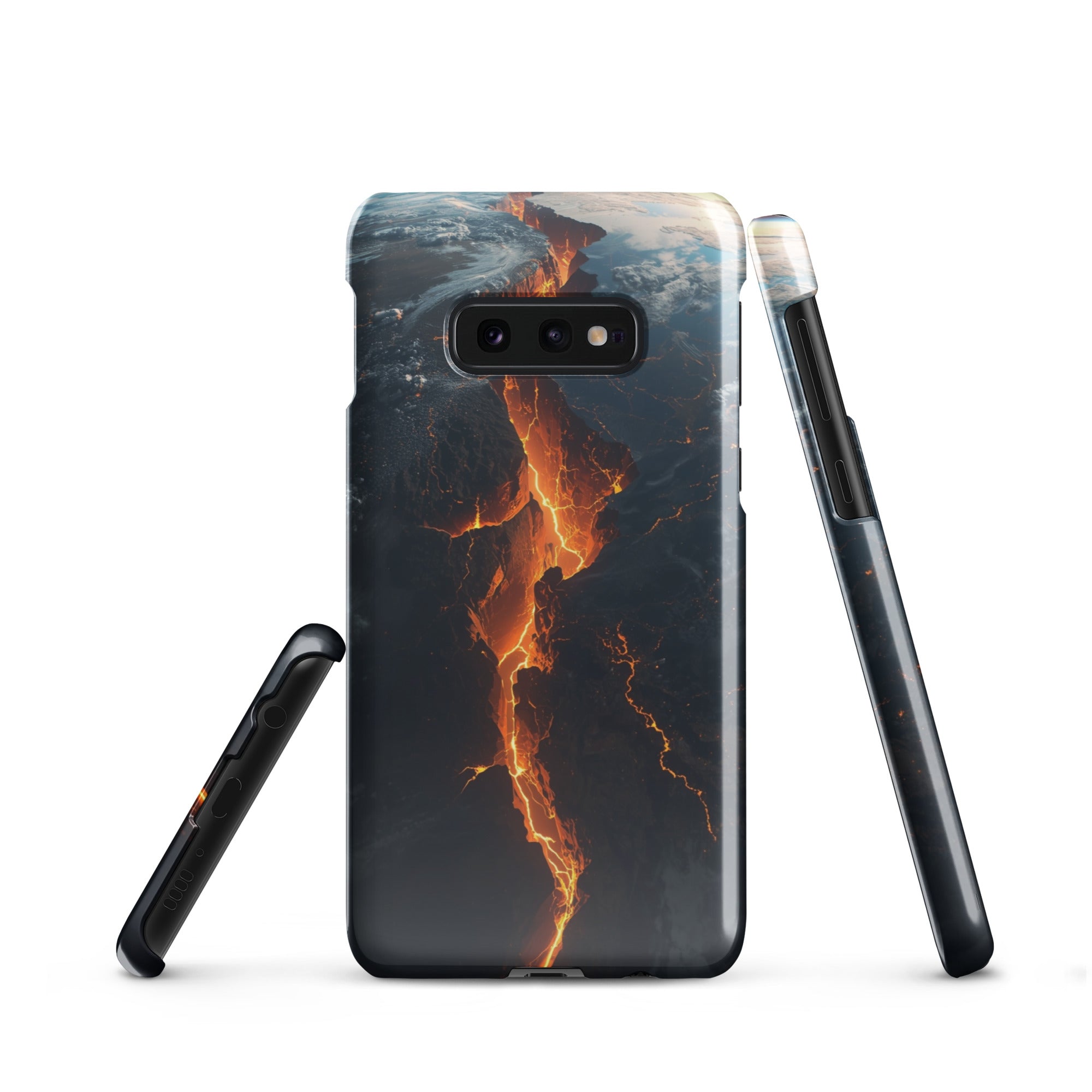 Foto di - Cover Resistente e Sottile Samsung - Compatibile con Ricarica Wireless - Spaccatura Pianeta Terra-Smartphone-Biiply