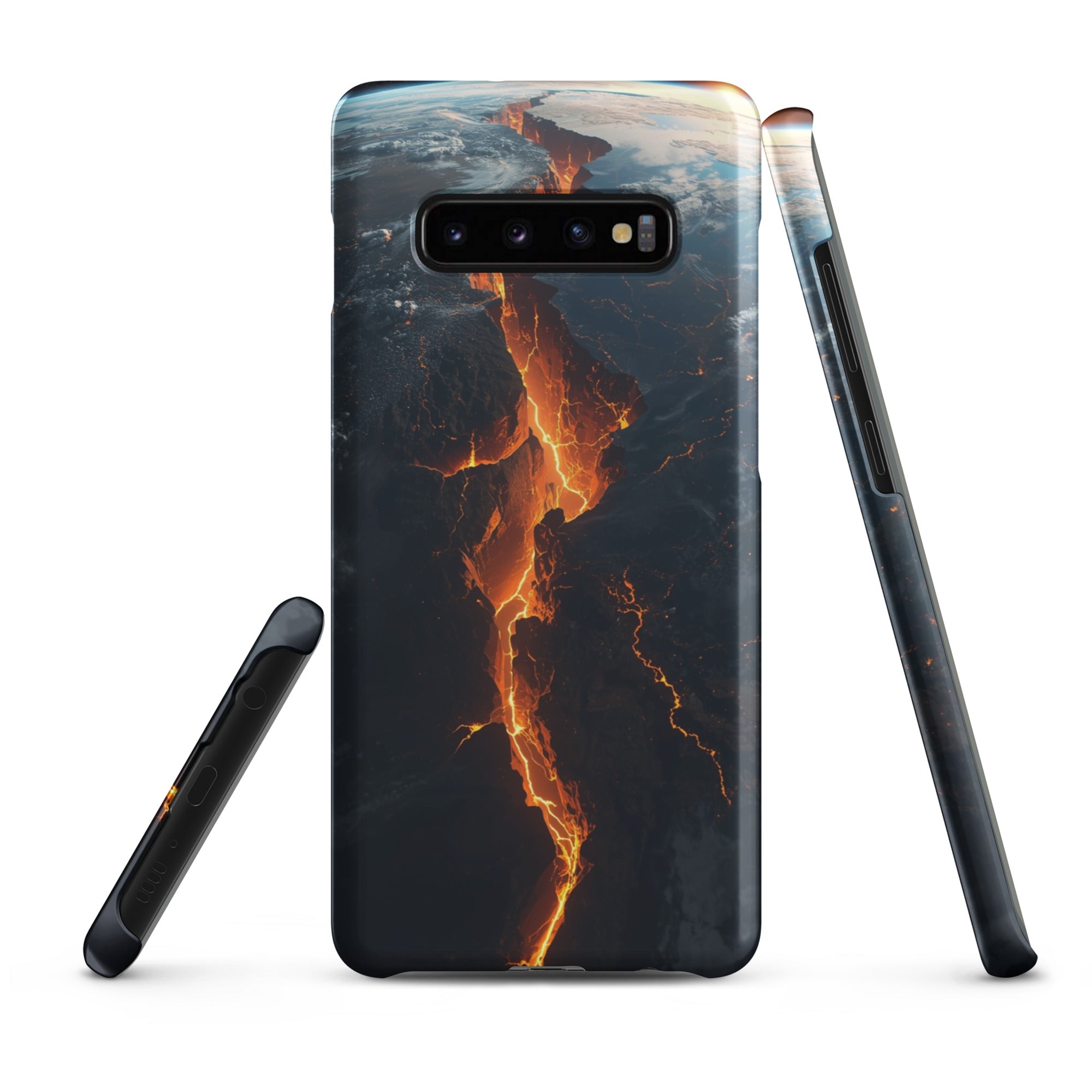 Foto di - Cover Resistente e Sottile Samsung - Compatibile con Ricarica Wireless - Spaccatura Pianeta Terra-Smartphone-Biiply