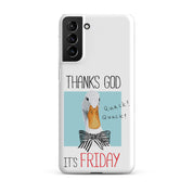Foto di - Cover Resistente e Sottile Samsung - Compatibile con Ricarica Wireless - Thanks God It's FRIDAY-Smartphone-Biiply