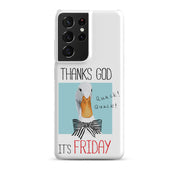 Foto di - Cover Resistente e Sottile Samsung - Compatibile con Ricarica Wireless - Thanks God It's FRIDAY-Smartphone-Biiply