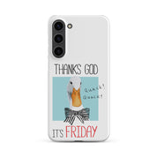Foto di - Cover Resistente e Sottile Samsung - Compatibile con Ricarica Wireless - Thanks God It's FRIDAY-Smartphone-Biiply