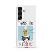 Foto di - Cover Resistente e Sottile Samsung - Compatibile con Ricarica Wireless - Thanks God It's FRIDAY-Smartphone-Biiply