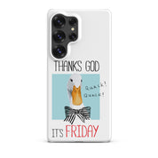Foto di - Cover Resistente e Sottile Samsung - Compatibile con Ricarica Wireless - Thanks God It's FRIDAY-Smartphone-Biiply
