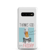 Foto di - Cover Resistente e Sottile Samsung - Compatibile con Ricarica Wireless - Thanks God It's FRIDAY-Smartphone-Biiply