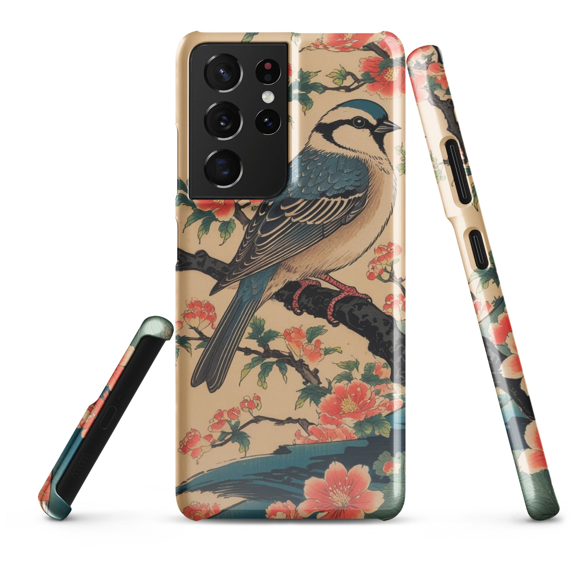 Foto di - Cover Resistente e Sottile Samsung - Compatibile con Ricarica Wireless - Uccellino Giapponese-Smartphone-Biiply