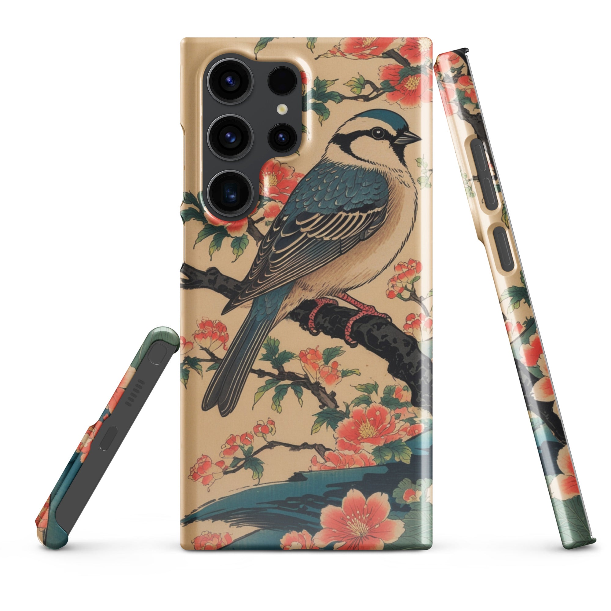 Foto di - Cover Resistente e Sottile Samsung - Compatibile con Ricarica Wireless - Uccellino Giapponese-Smartphone-Biiply