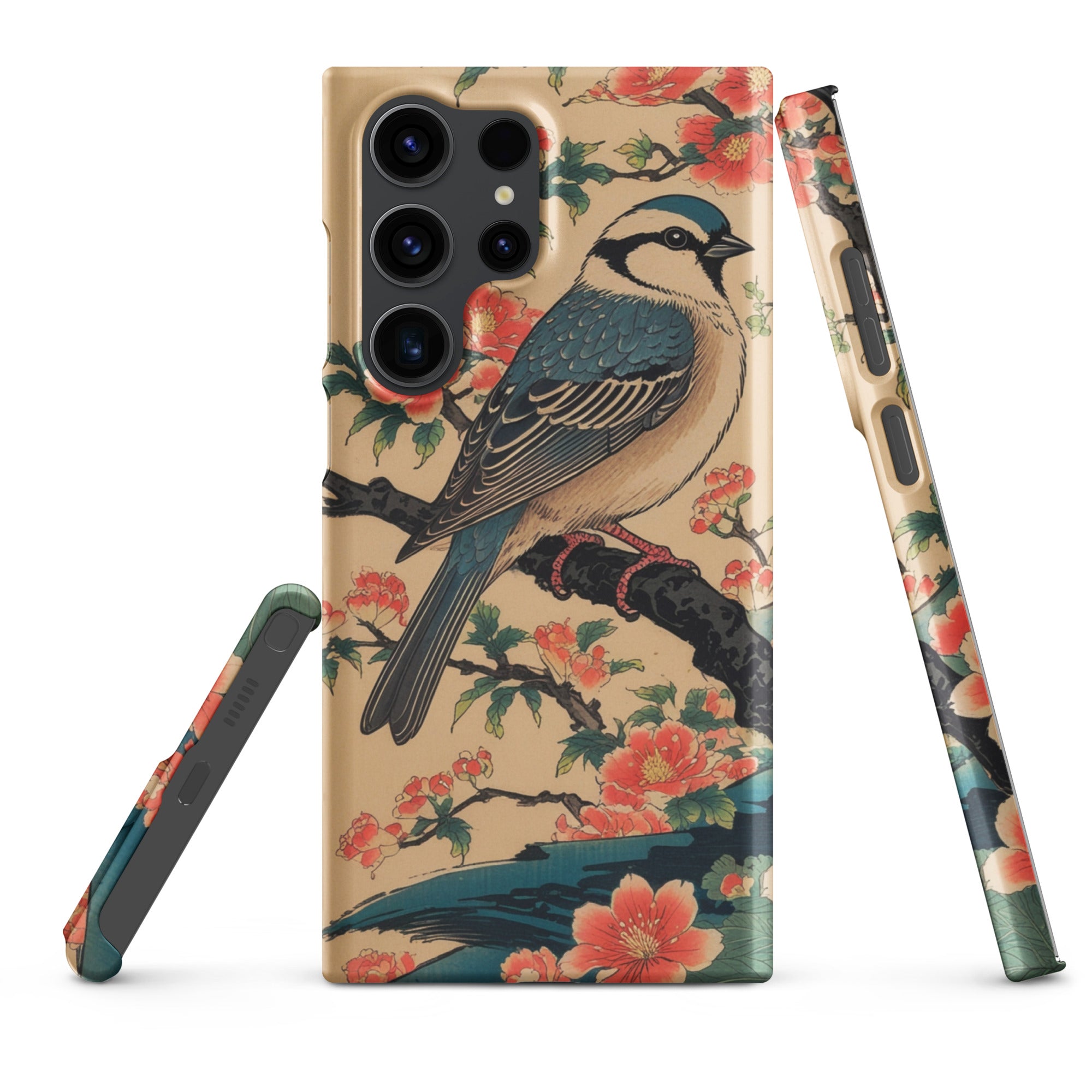 Foto di - Cover Resistente e Sottile Samsung - Compatibile con Ricarica Wireless - Uccellino Giapponese-Smartphone-Biiply