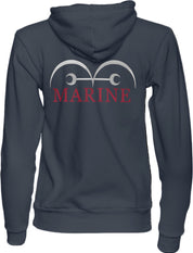 Foto di - Felpa Ricamata Anteriormente e Posteriormente Unisex – Morbida con Cappuccio e Tasca Frontale – Vice Admiral Garp-Ricamati-Biiply