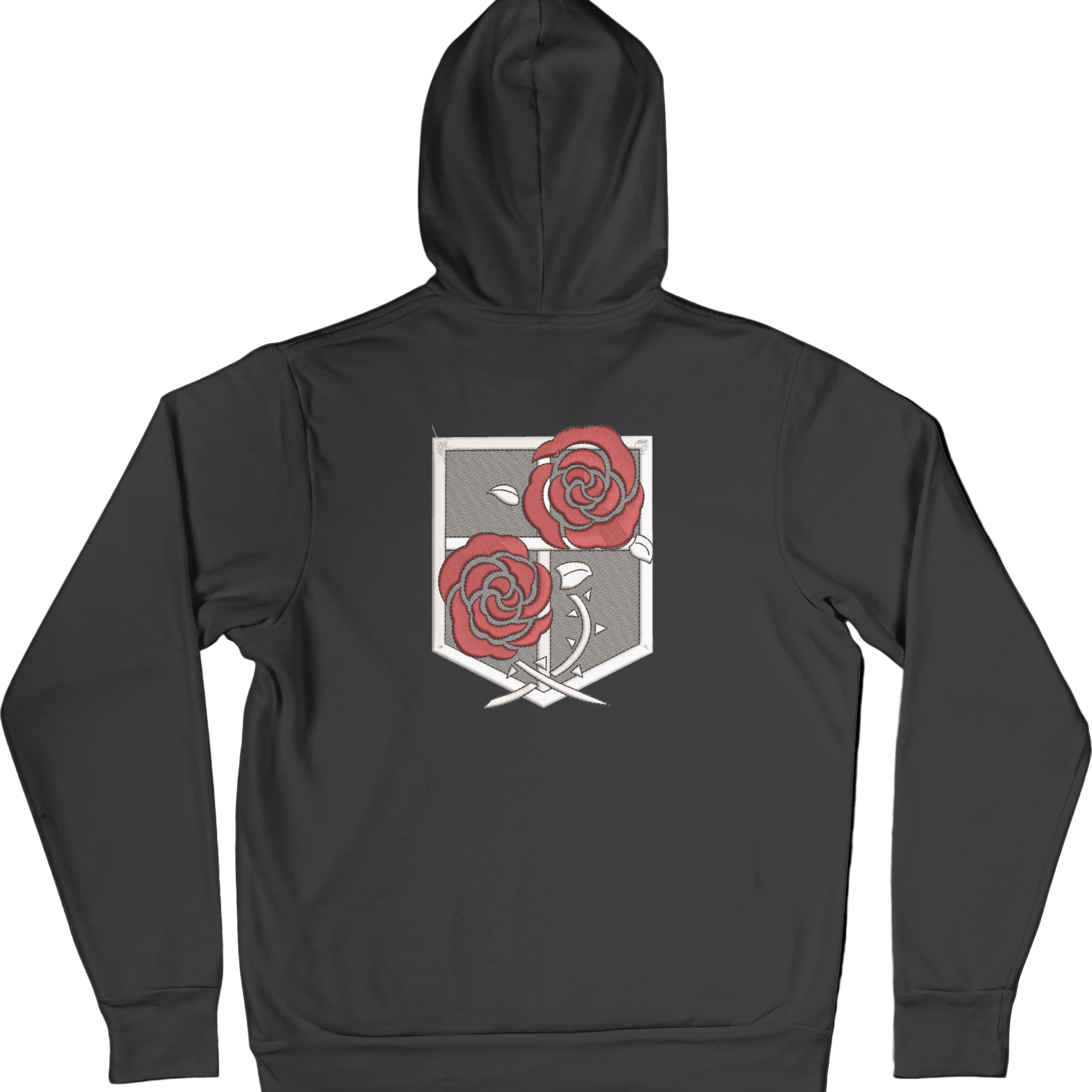 Foto di - Felpa Ricamata Posteriormente Unisex – Morbida con Cappuccio e Tasca Frontale – Corpo di Guarnigione-Ricamati-Biiply