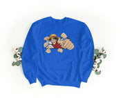 Foto di - Felpa Ricamata Unisex – Morbida – Stile Streetwear – Luffy-Ricamati-Biiply