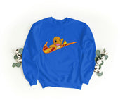 Foto di - Felpa Ricamata Unisex – Morbida – Stile Streetwear – Swoosh + Charamander-Ricamati-Biiply