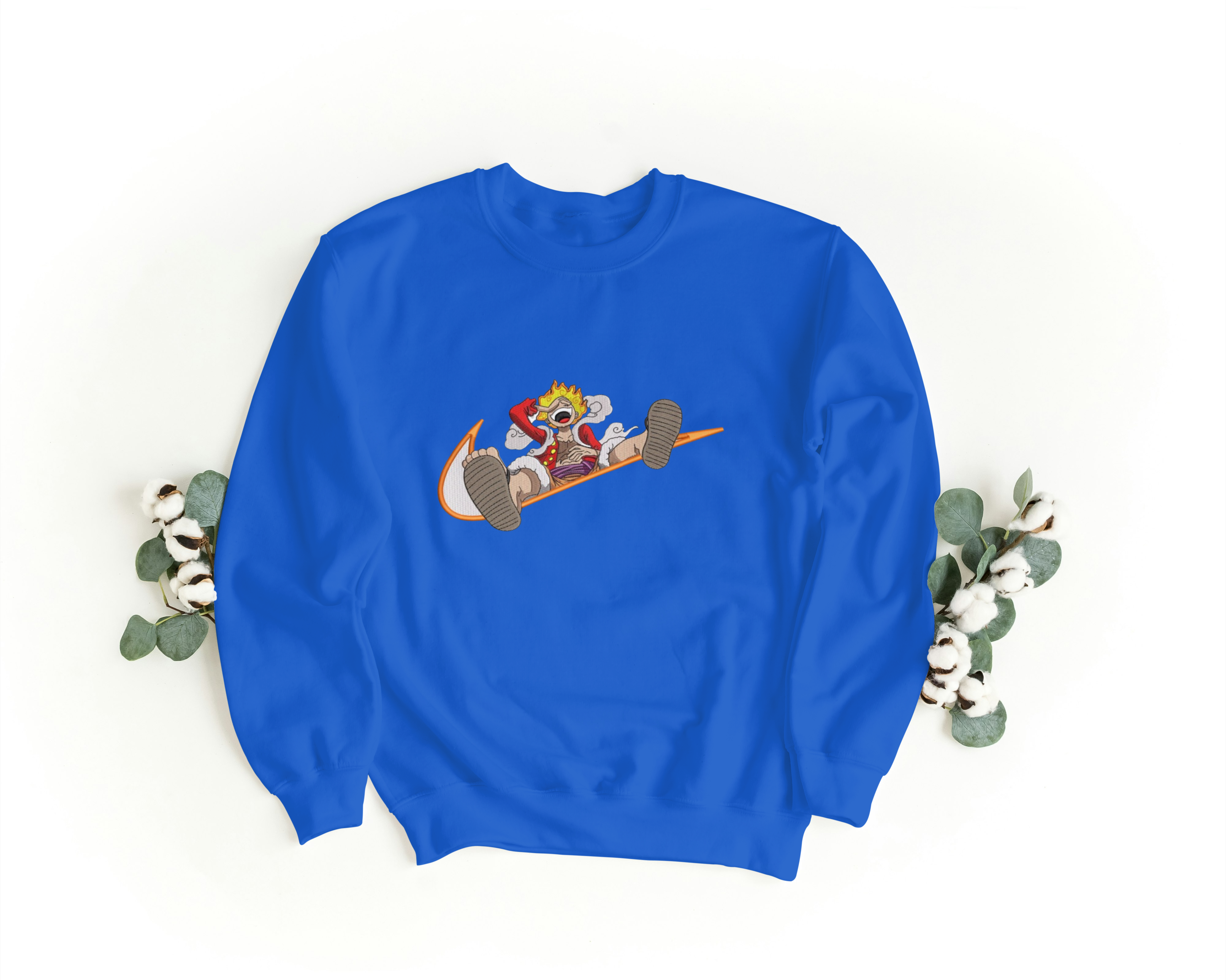 Foto di - Felpa Ricamata Unisex – Morbida – Stile Streetwear – Swoosh Con pirata-Ricamati-Biiply