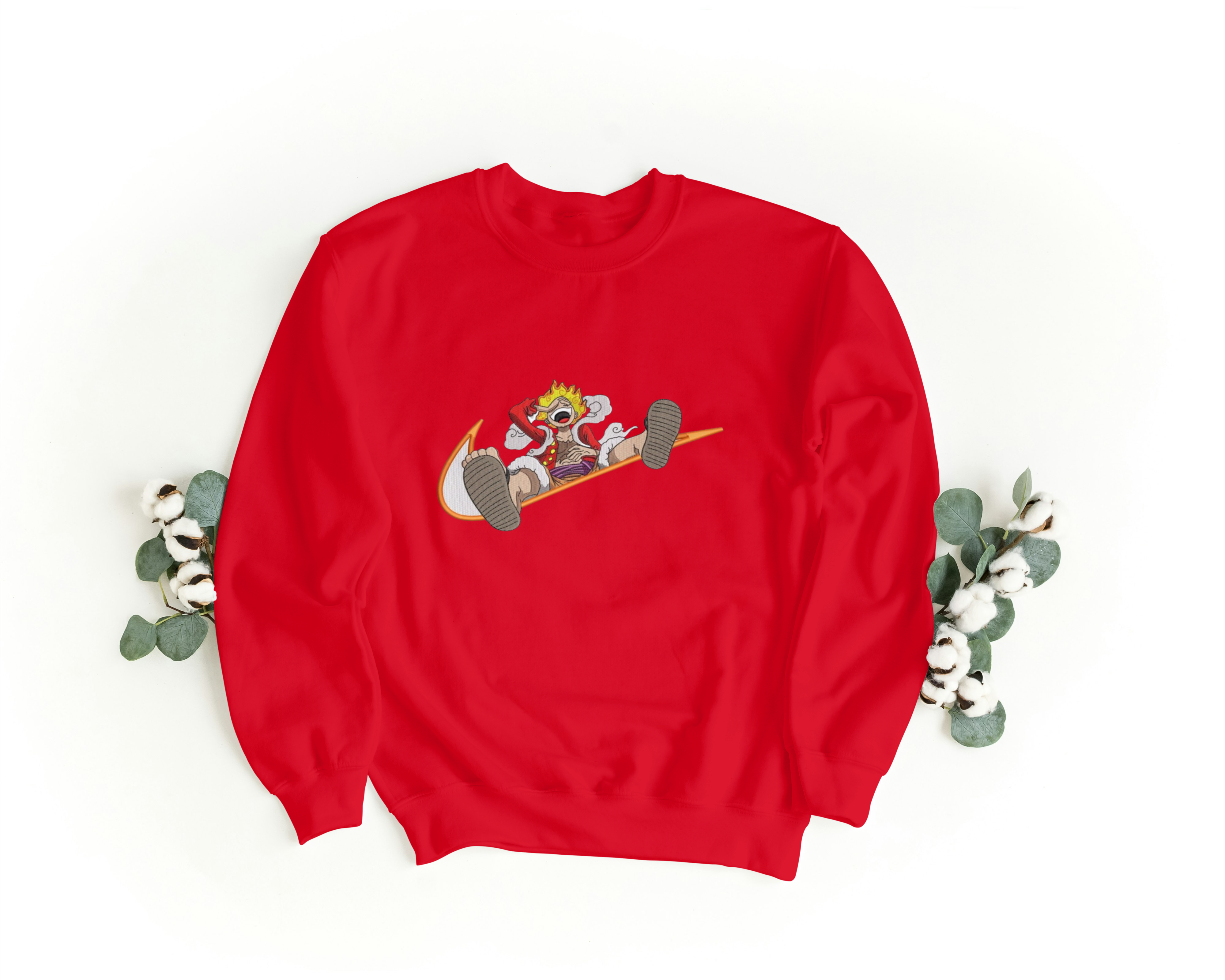 Foto di - Felpa Ricamata Unisex – Morbida – Stile Streetwear – Swoosh Con pirata-Ricamati-Biiply