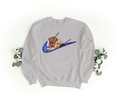 Foto di - Felpa Ricamata Unisex – Morbida – Stile Streetwear – Swoosh Inosuke-Ricamati-Biiply