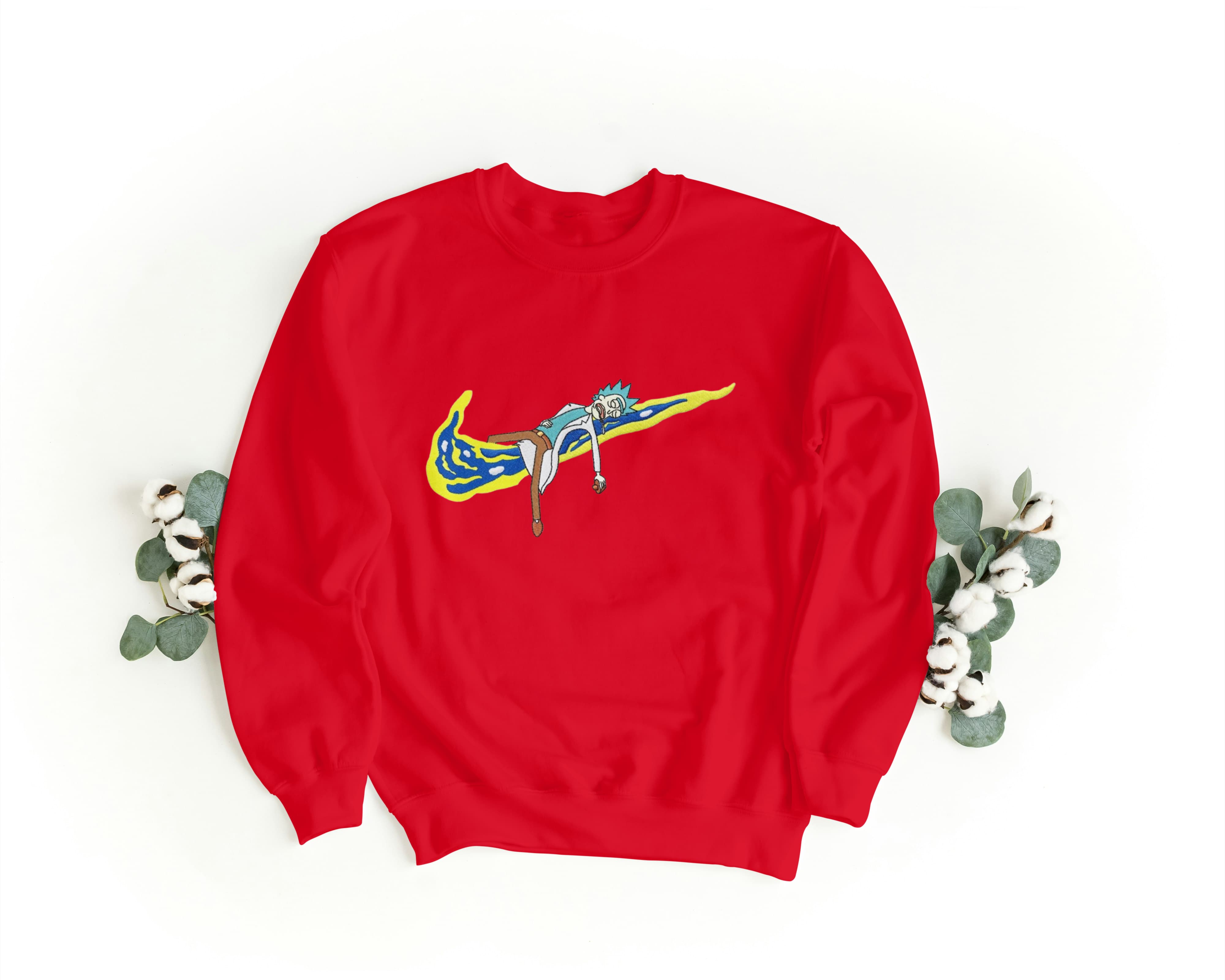 Foto di - Felpa Ricamata Unisex – Morbida – Stile Streetwear – Swoosh Rik-Ricamati-Biiply