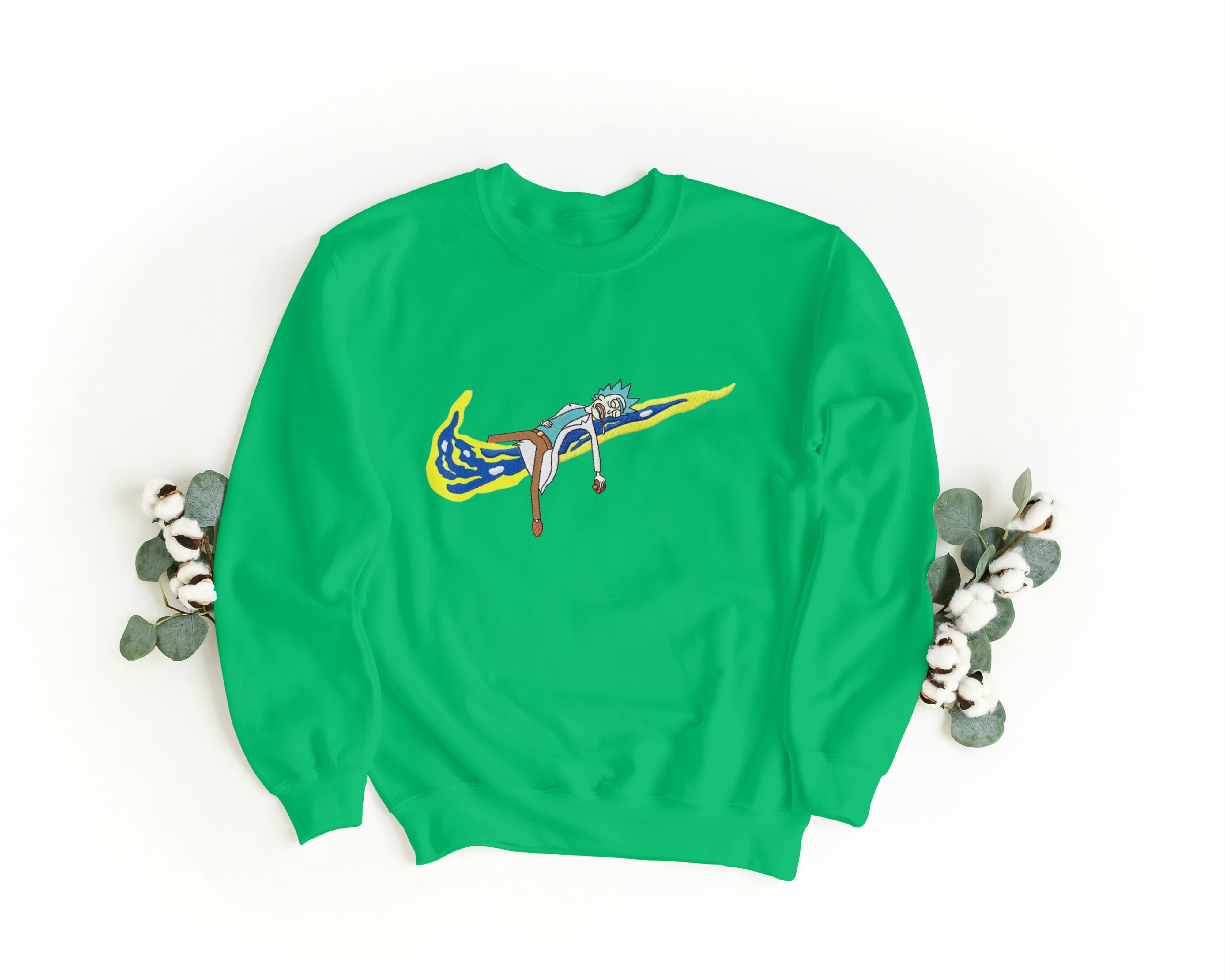 Foto di - Felpa Ricamata Unisex – Morbida – Stile Streetwear – Swoosh Rik-Ricamati-Biiply