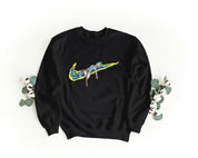 Foto di - Felpa Ricamata Unisex – Morbida – Stile Streetwear – Swoosh Rik-Ricamati-Biiply