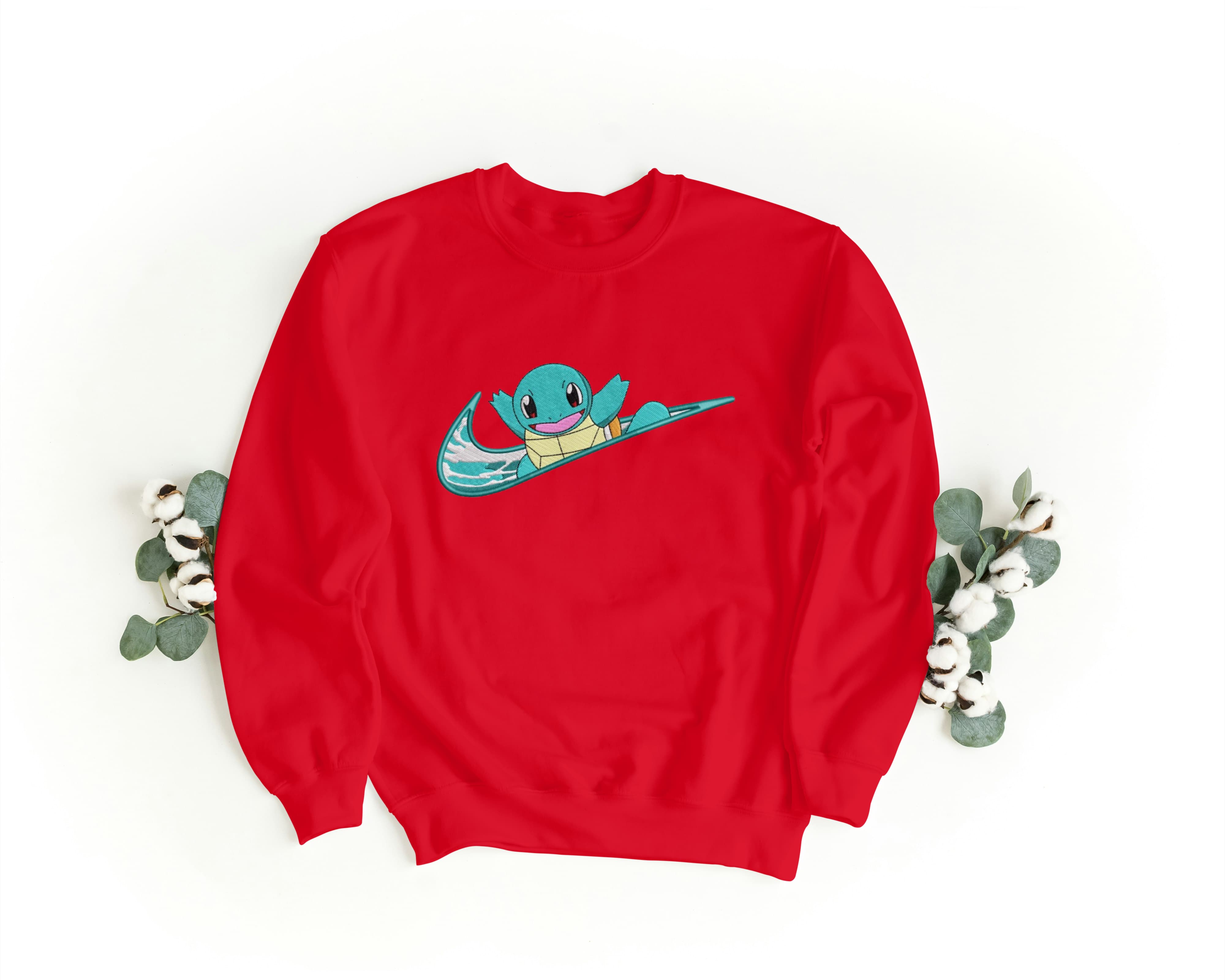 Foto di - Felpa Ricamata Unisex – Morbida – Stile Streetwear – Swoosh + Squitle-Ricamati-Biiply