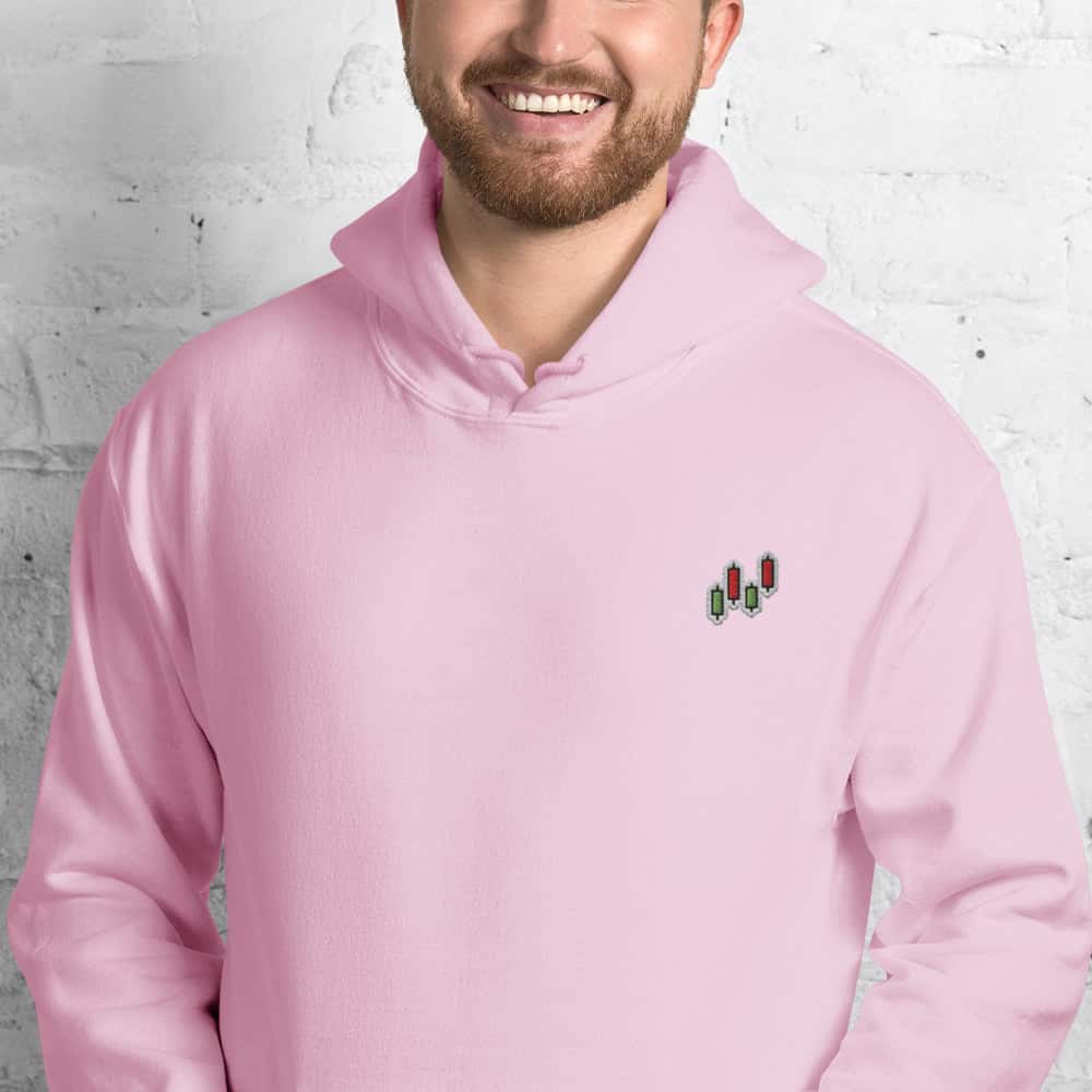 Foto di - Felpa Ricamata Unisex – Morbida con Cappuccio e Tasca Frontale – Stile Streetwear – Candelstick Pattern-Ricamati-Biiply