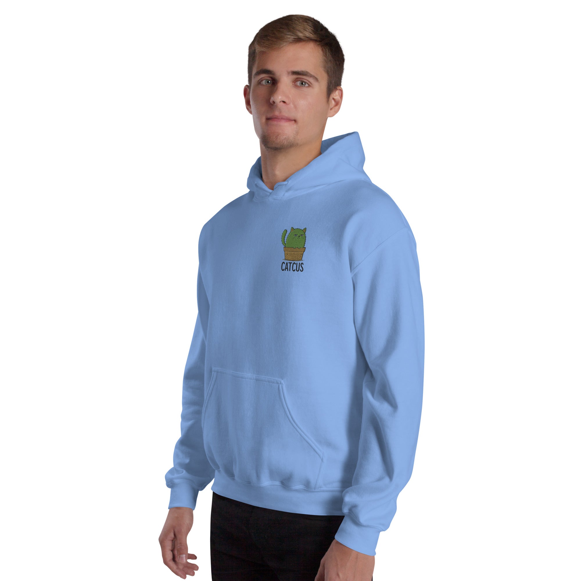 Foto di - Felpa Ricamata Unisex – Morbida con Cappuccio e Tasca Frontale – Stile Streetwear – Catcus-Ricamati-Biiply