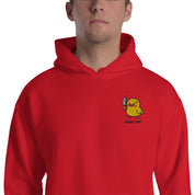 Foto di - Felpa Ricamata Unisex – Morbida con Cappuccio e Tasca Frontale – Stile Streetwear – Duck Off-Ricamati-Biiply