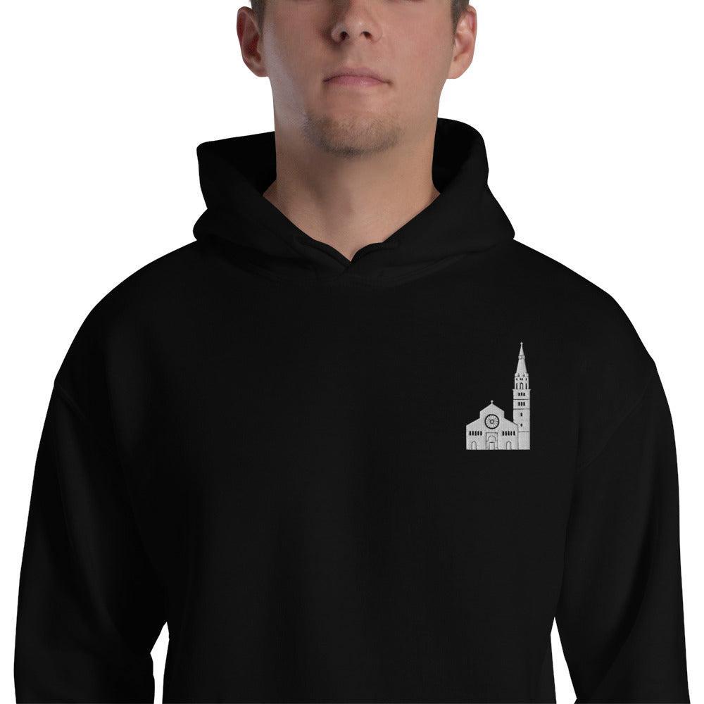 Foto di - Felpa Ricamata Unisex – Morbida con Cappuccio e Tasca Frontale – Stile Streetwear – Ghirlandina Modena-Ricamati-Biiply