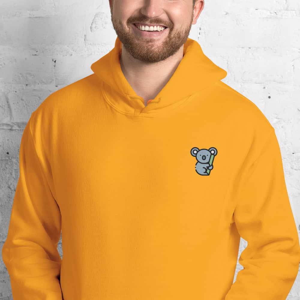 Foto di - Felpa Ricamata Unisex – Morbida con Cappuccio e Tasca Frontale – Stile Streetwear – Koala-Ricamati-Biiply