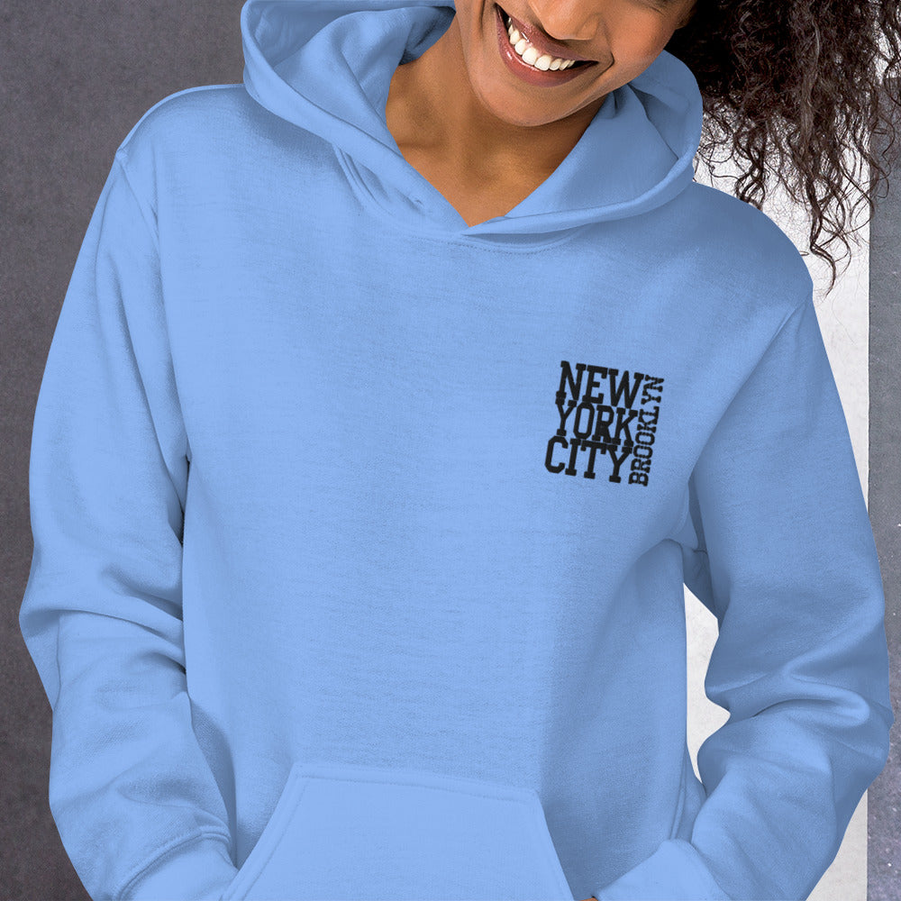 Foto di - Felpa Ricamata Unisex – Morbida con Cappuccio e Tasca Frontale – Stile Streetwear – New York City-Ricamati-Biiply