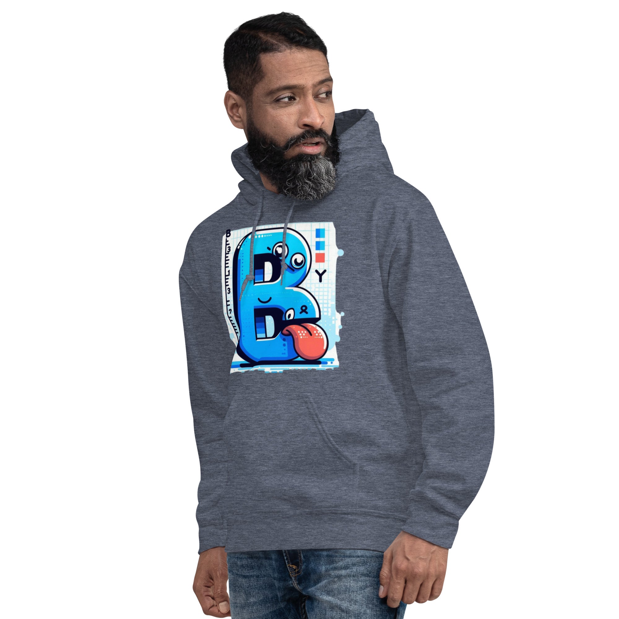 Foto di - Felpa Stampata Unisex – Morbida con Cappuccio e Tasca Frontale – Stile Streetwear – B Animata Linguaccia-DTG-Biiply