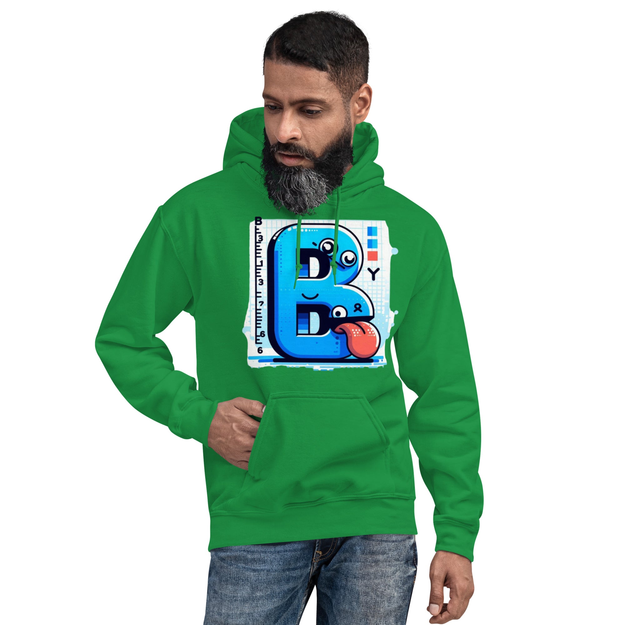 Foto di - Felpa Stampata Unisex – Morbida con Cappuccio e Tasca Frontale – Stile Streetwear – B Animata Linguaccia-DTG-Biiply