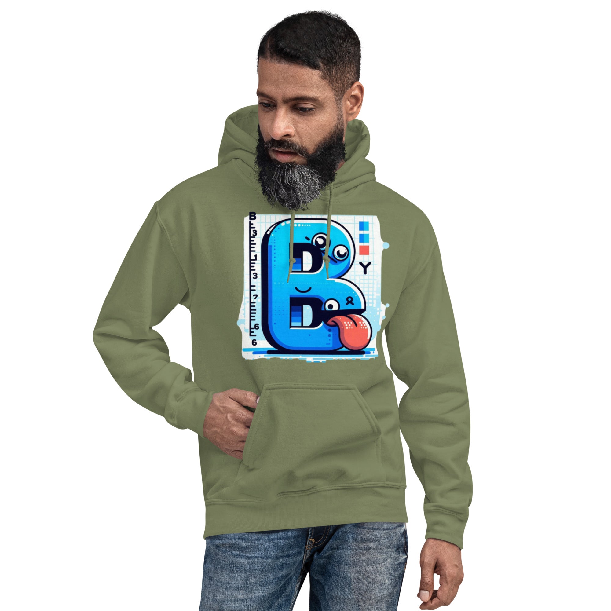 Foto di - Felpa Stampata Unisex – Morbida con Cappuccio e Tasca Frontale – Stile Streetwear – B Animata Linguaccia-DTG-Biiply