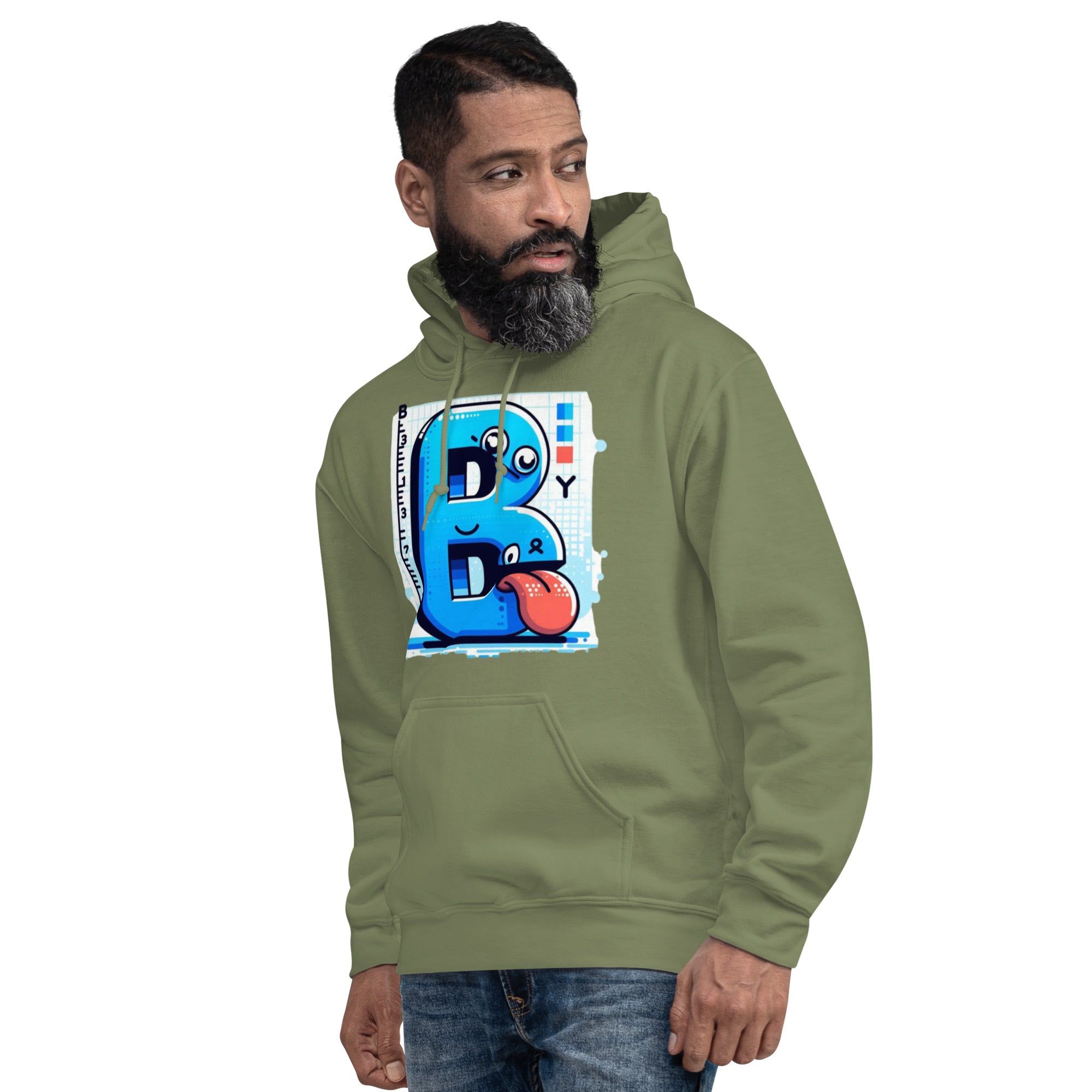 Foto di - Felpa Stampata Unisex – Morbida con Cappuccio e Tasca Frontale – Stile Streetwear – B Animata Linguaccia-DTG-Biiply