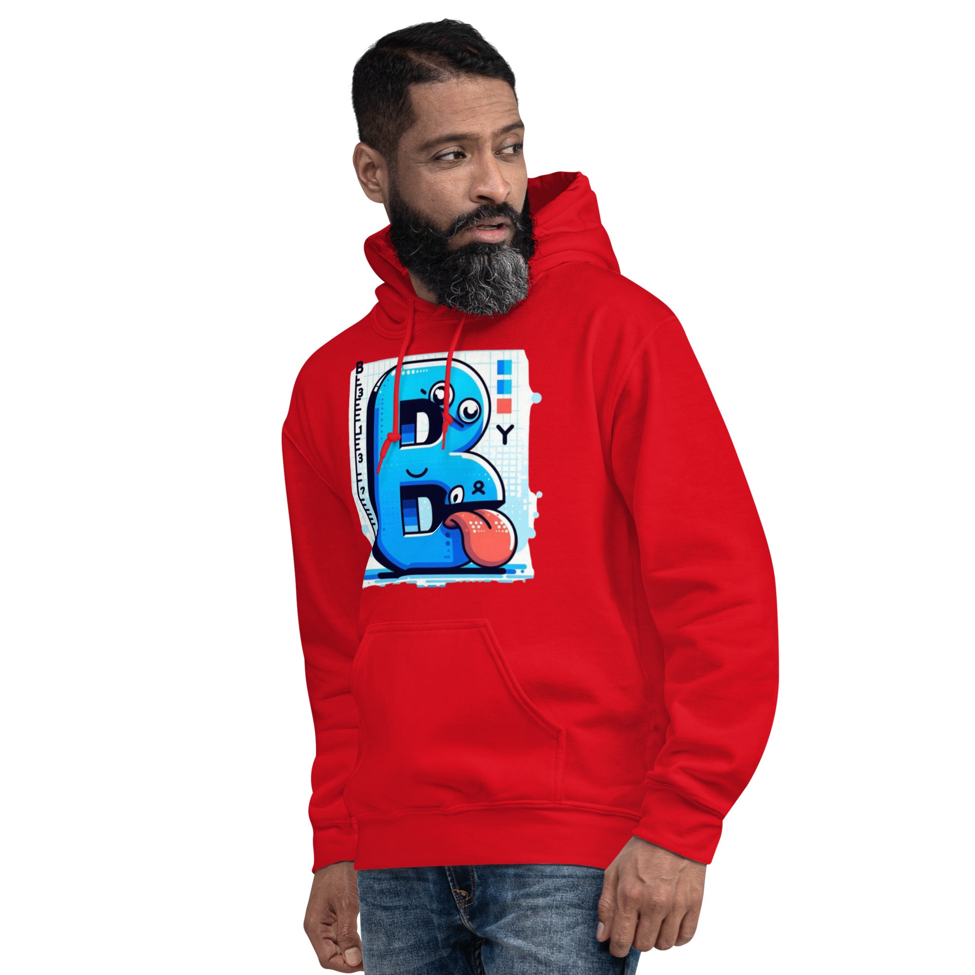 Foto di - Felpa Stampata Unisex – Morbida con Cappuccio e Tasca Frontale – Stile Streetwear – B Animata Linguaccia-DTG-Biiply