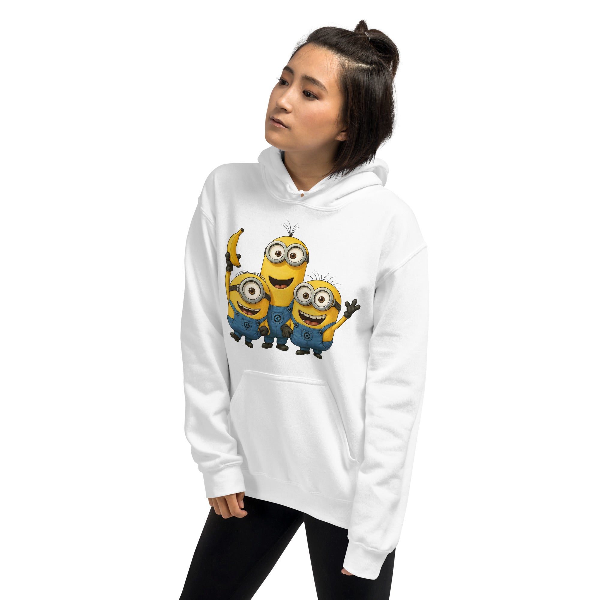 Foto di - Felpa Stampata Unisex – Morbida con Cappuccio e Tasca Frontale – Stile Streetwear – Banana!!-DTG-Biiply