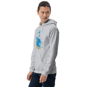 Foto di - Felpa Stampata Unisex – Morbida con Cappuccio e Tasca Frontale – Stile Streetwear – Blue Ghost-DTG-Biiply