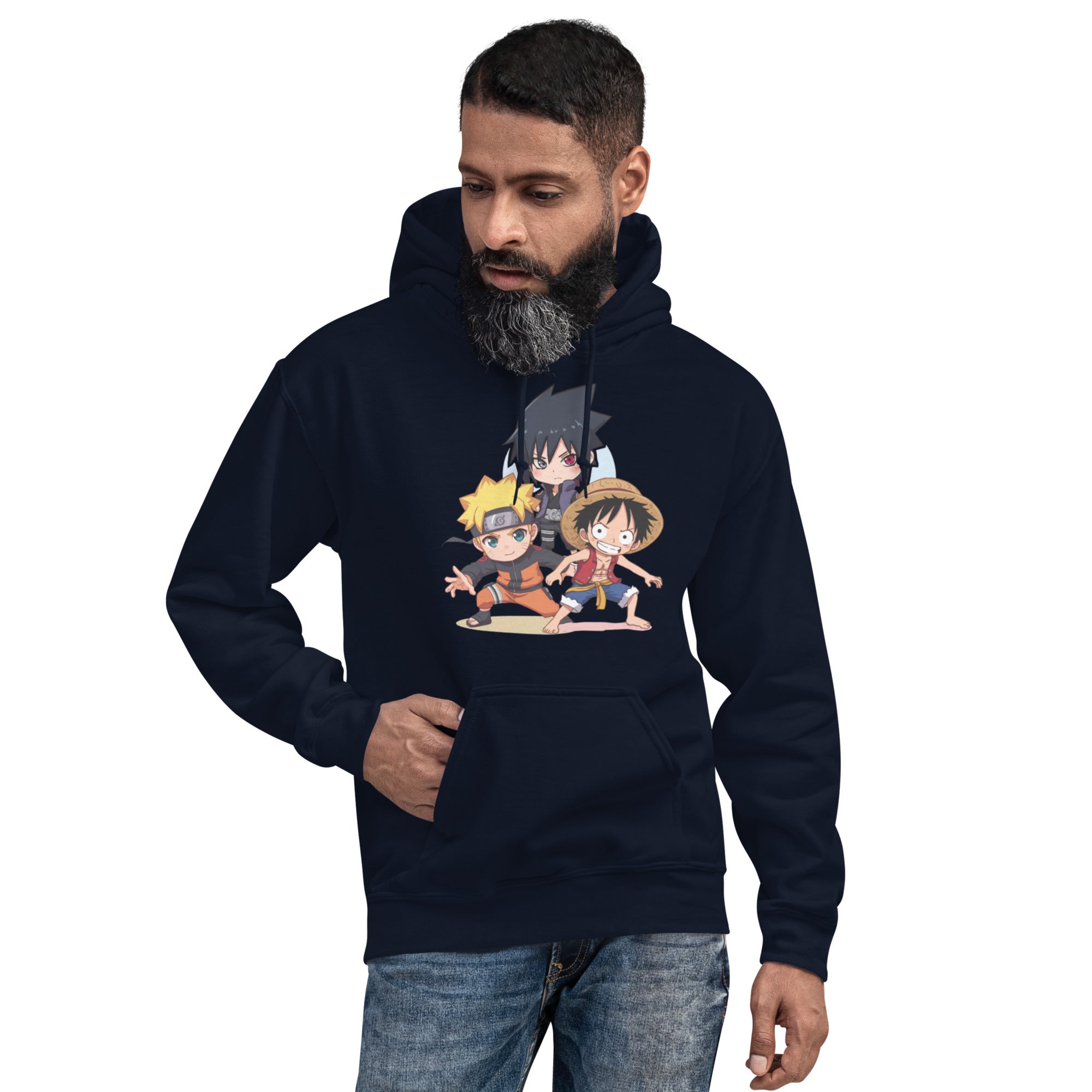 Foto di - Felpa Stampata Unisex – Morbida con Cappuccio e Tasca Frontale – Stile Streetwear – Cartoon Giapponese-DTG-Biiply
