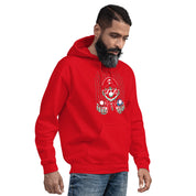 Foto di - Felpa Stampata Unisex – Morbida con Cappuccio e Tasca Frontale – Stile Streetwear – Funghetto Blu Funghetto Rosso-Biiply