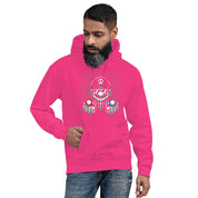 Foto di - Felpa Stampata Unisex – Morbida con Cappuccio e Tasca Frontale – Stile Streetwear – Funghetto Blu Funghetto Rosso-Biiply