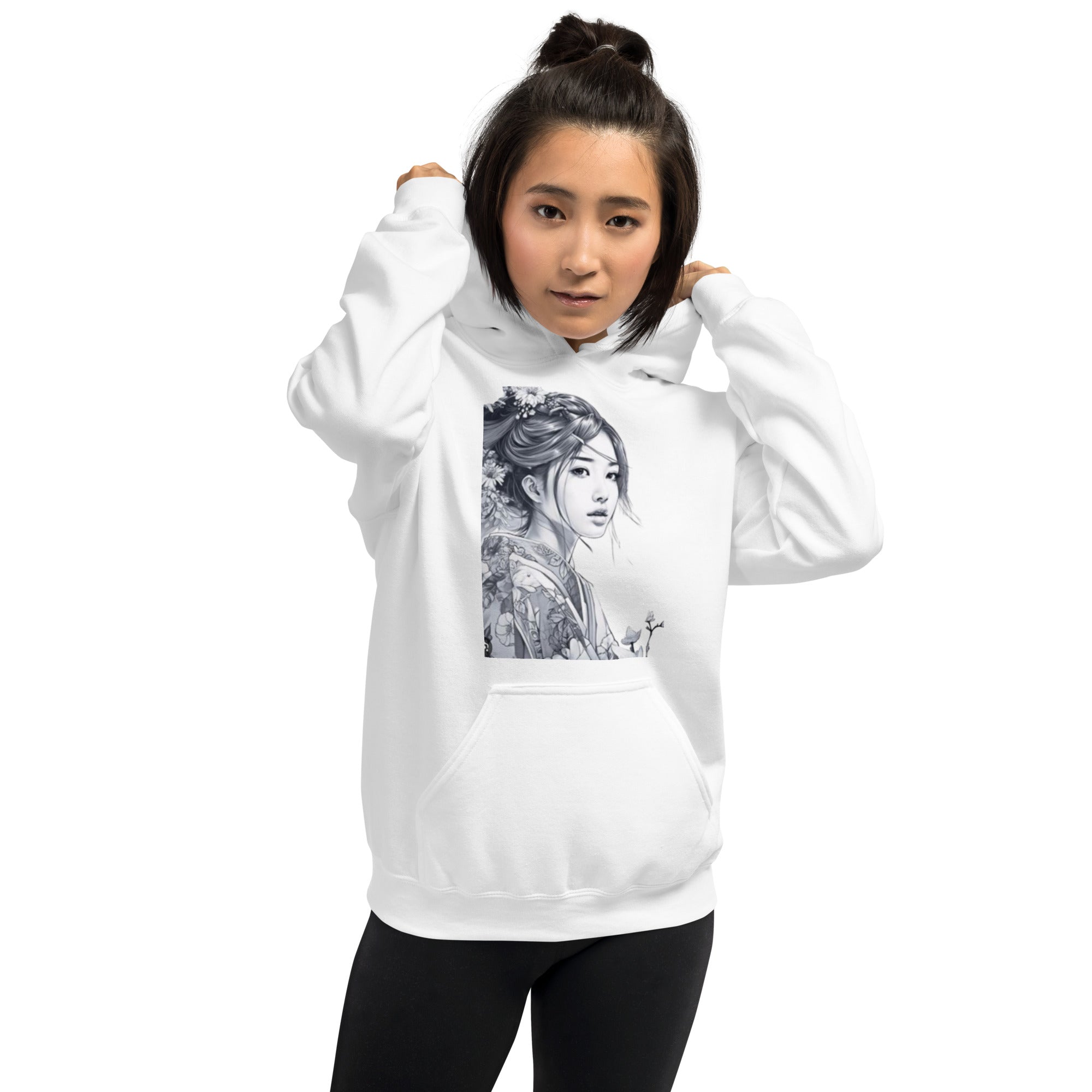 Foto di - Felpa Stampata Unisex – Morbida con Cappuccio e Tasca Frontale – Stile Streetwear – Giapponesina-DTG-Biiply