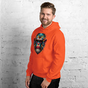 Foto di - Felpa Stampata Unisex – Morbida con Cappuccio e Tasca Frontale – Stile Streetwear – Monkey Color Face-DTG-Biiply