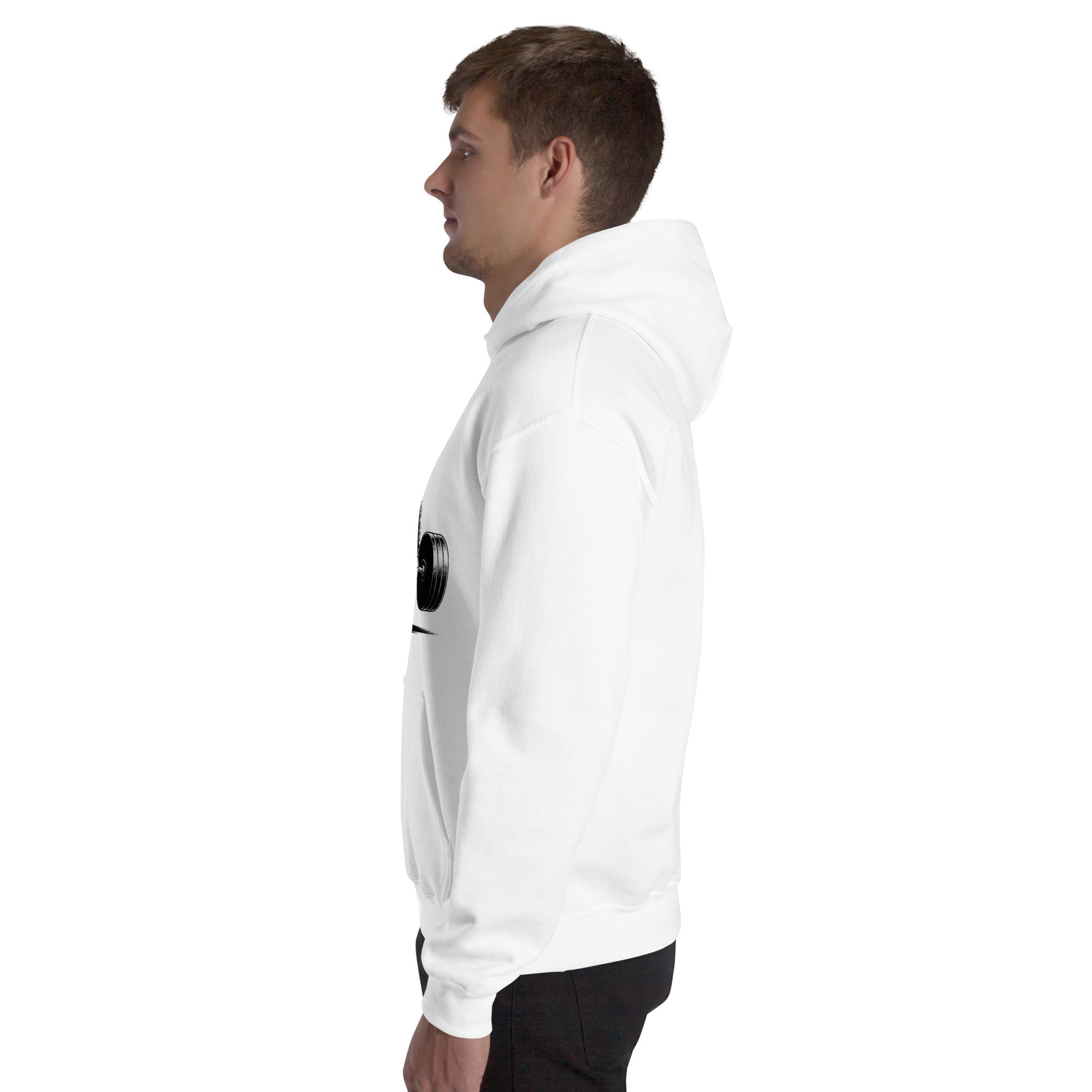 Foto di - Felpa Stampata Unisex – Morbida con Cappuccio e Tasca Frontale – Stile Streetwear – Teschio Gym Bro-DTG-Biiply