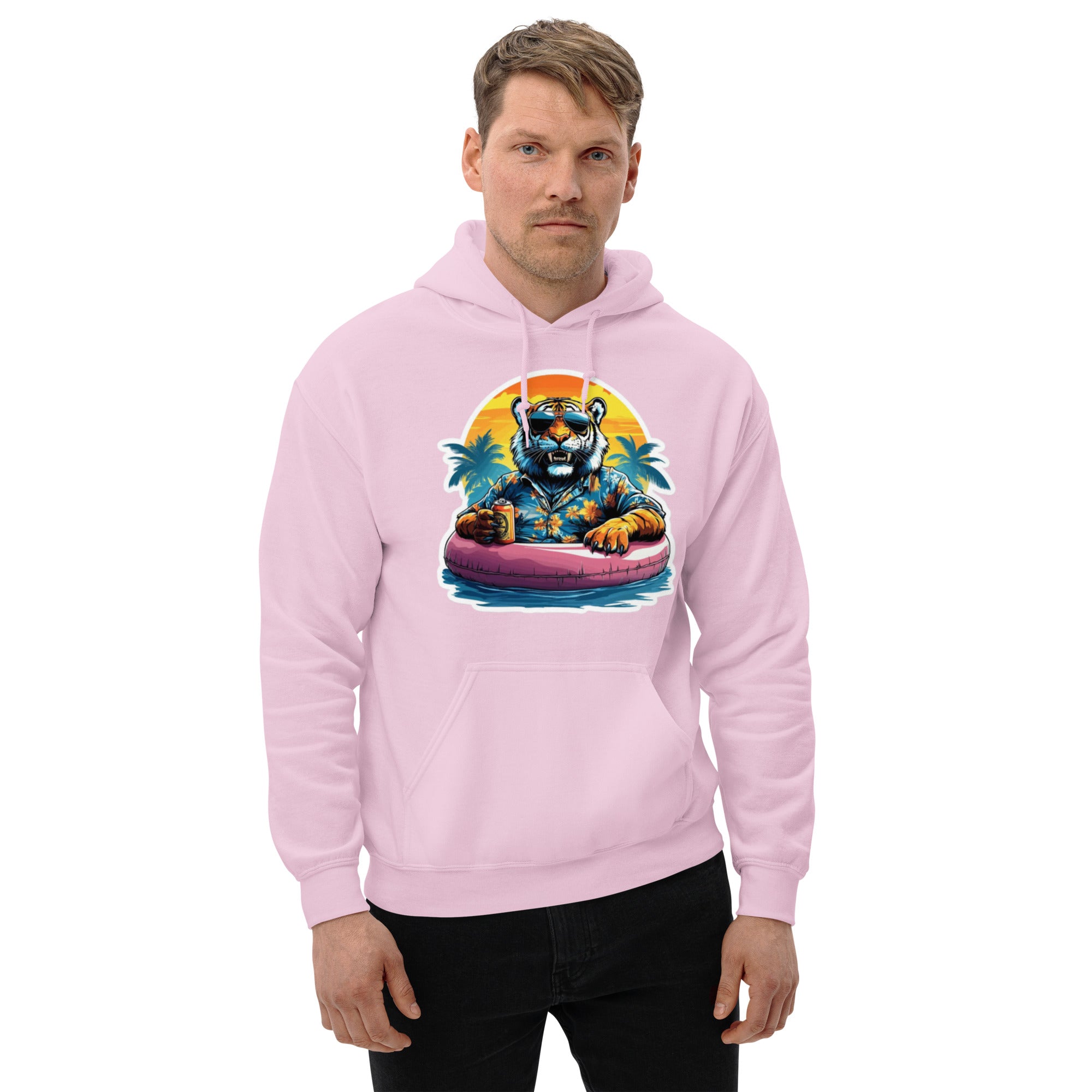 Foto di - Felpa Stampata Unisex – Morbida con Cappuccio e Tasca Frontale – Stile Streetwear – Tiger-Biiply